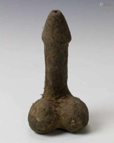 Benin, Fon, terracotta fallus., l. 19 cm [1]80