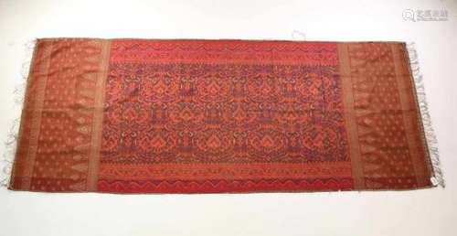 Indonesia, Sumatra, Palembang, ceremonial ladies shoulder cloth ‘kain limar’, ca. 1900, one piece