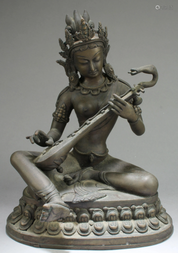Indian Bronze Seated Figure