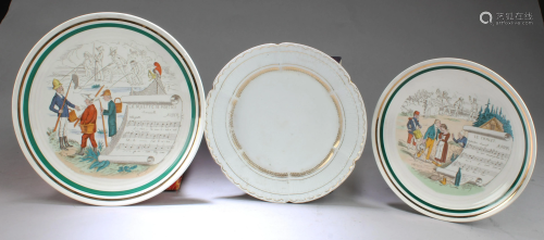 A Group of Three Porcelain Plates