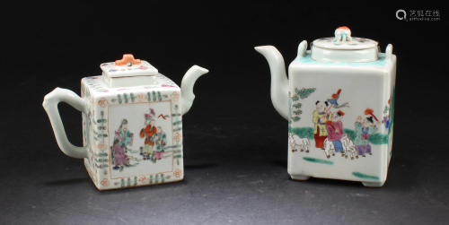 A Group of Two Chinese Fencai Porcelain S…
