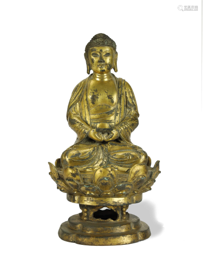 Liao, Gilt Bronze Sakyamuni Buddha