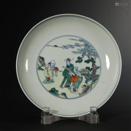 Qing Dynasty, Doucai Plate