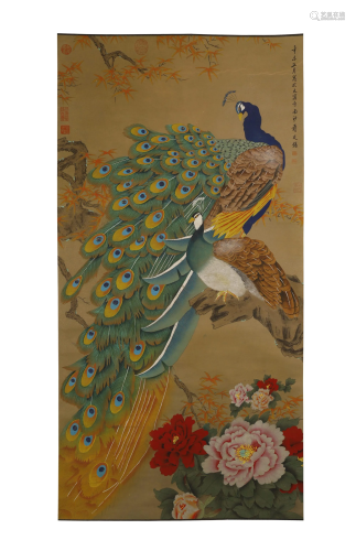 Jiang Tingxi,Phoenix Painting on Paper