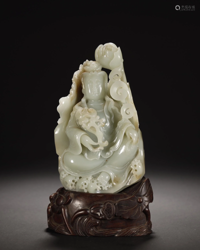 Hetian Green Jade Kuan Yin