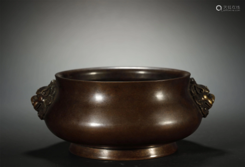 Qing Dynasty, Bronze Incense Burner