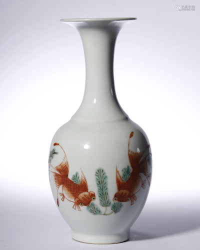 Qing Dynasty, Gold Fish Vase