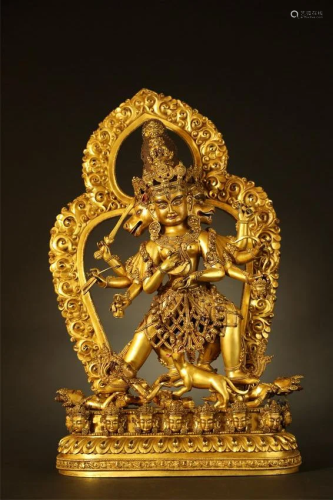 Qing Dynasty, Gilt Bronze Buddha