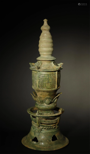 Liao Dynasty, Green-Underglazed Stupa