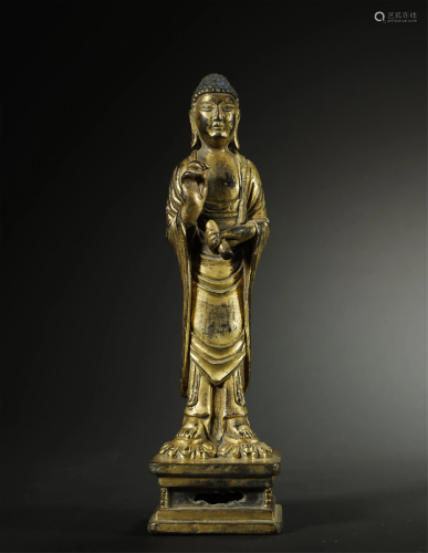 Liao Dynasty, Gilt Bronze Sakyamuni Buddha