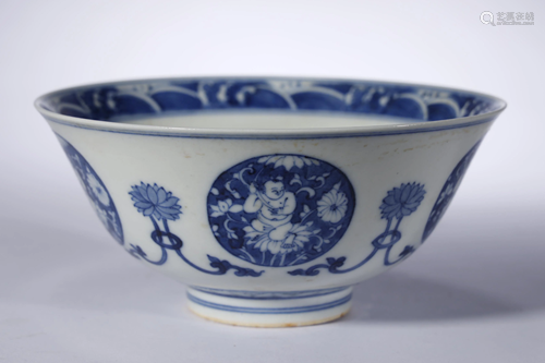 Qing Dynasty,Blue and White Bowl