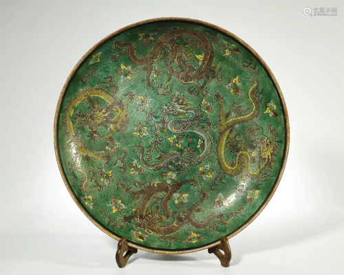 Qing Dynasty, Famille Verte Plate
