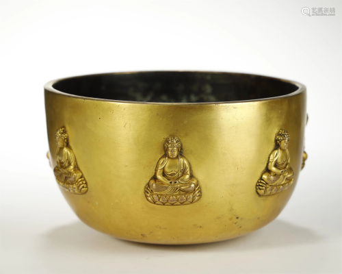 Qing Dynasty,Gilt Bronze Alms Bowl