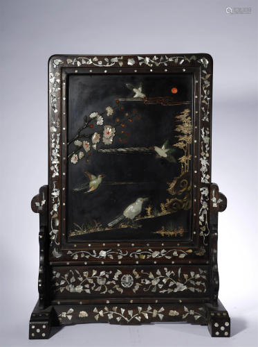 Qing Dynasty,Hardwood Inlaid …