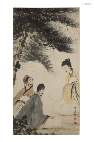 Fu Baoshi, Figure Painting on Paper