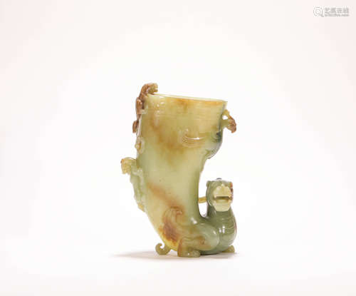 HeTian Jade Beast Cup from Zhan