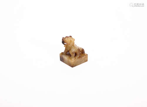 HeTian Jade Beast Seal from Zhan