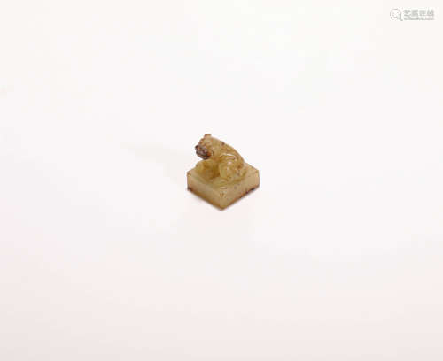 HeTian Jade Beast Seal from Han