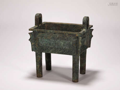 Squared Bronze Vessel from Han