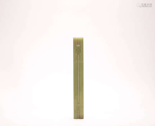 A Pair of HeTian Jade Chopsticks from Zhan