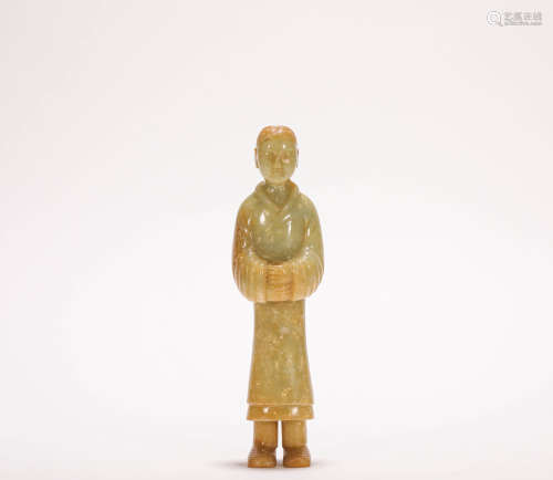 HeTian Jade Human Statue from Han