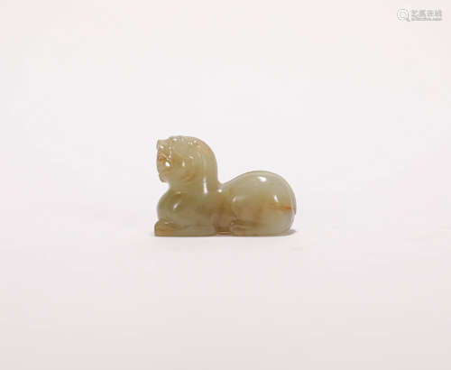 HeTian Jade Tiger Pendant from Han