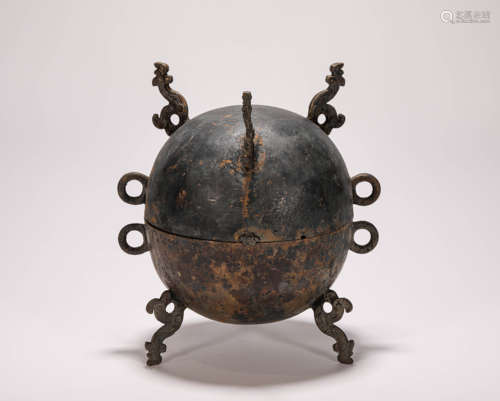 Three Footed Circle Vessel from Zhan