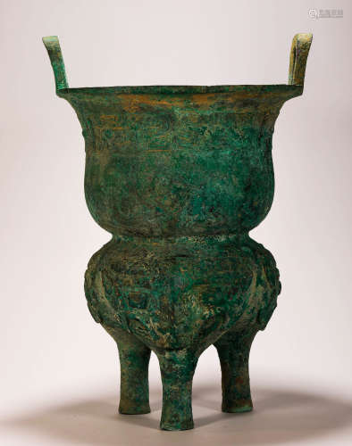 Three Footed Bronze Vessel from Han