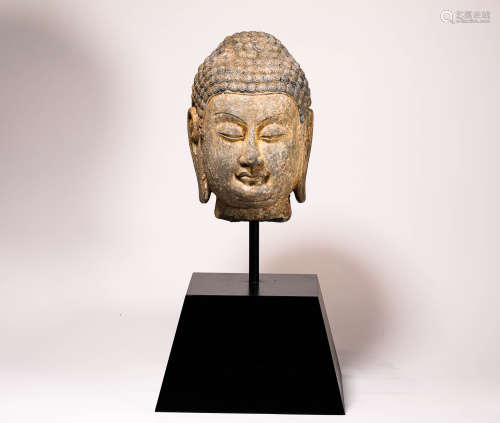Stone Buddha Head from Tang