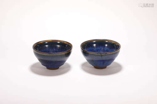 A Pair of Blue Glazed Bowl from Song