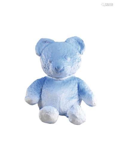 丹尼尔．阿尔轩 Blue cracked bear 蓝色碎裂熊 布料、石膏、颜料