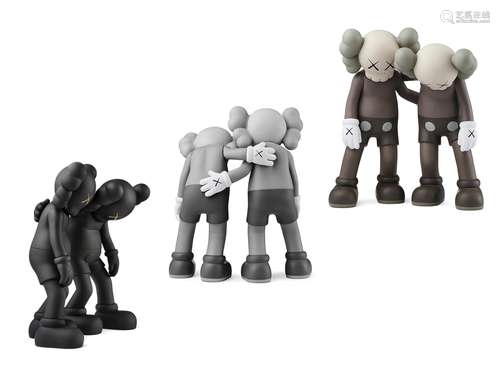 KAWS Along the Way (三件一组) 彩绘 搪胶