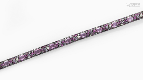 Pinksaphir-Brillant-Bracelet