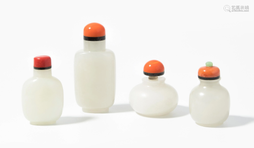 4 Jade Snuff Bottles