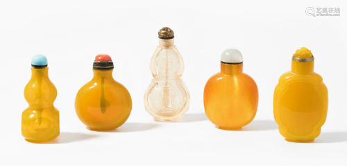 5 Glas Snuff Bottles