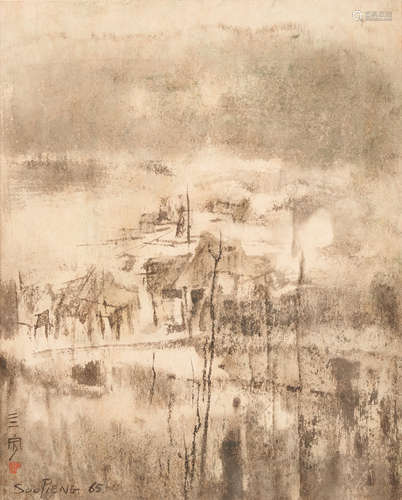 Cheong Soo Pieng (1917-1983)  Malay Village, 1965