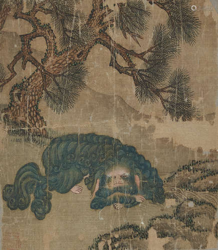 Unknown (18th/ 19th century)  Lion under a Pine Tree