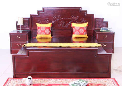 SET OF ZITAN WOOD FURNITURE