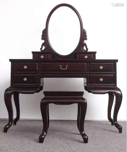 A HEITAN WOOD CARVED DESK