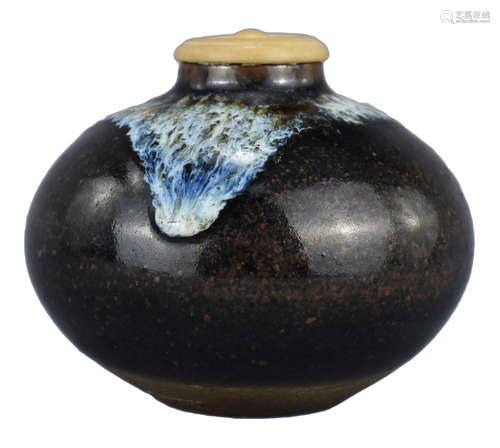 A Very Rare Japanese 19th Century Stoneware Jar Signed Sakurai no Sato