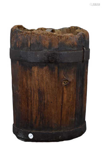 A Japanese 19th Century Mingei Wooden Bucket / Water Container