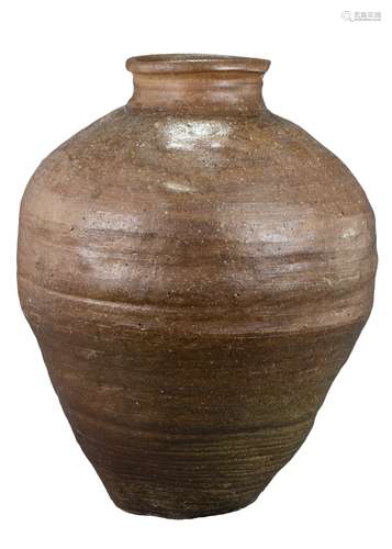 A LARGE Japanese Shigaraki Stoneware Storage Jar, Edo Period – Height 54CM