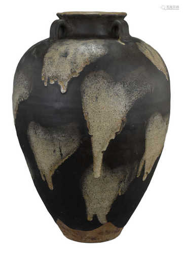 A Large Chinese Stoneware Jar with Suffused Glazed 43CM