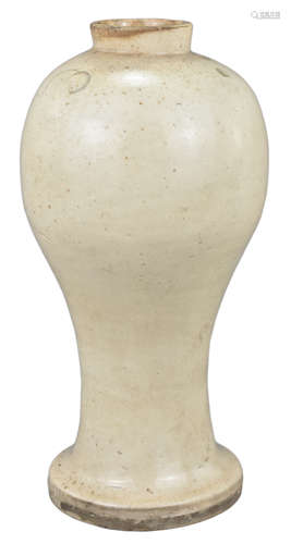 A Chinese 17th Century Dehua / Blanc de Chine Porcelain Meiping Vase (Ex. Museum)