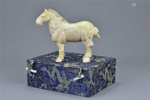 A Chinese Hardstone Figure of a Horse