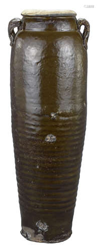 A Rare Tall Chinese Liao Dynasty (AD 907 – 1125) Glazed Stoneware Bottle