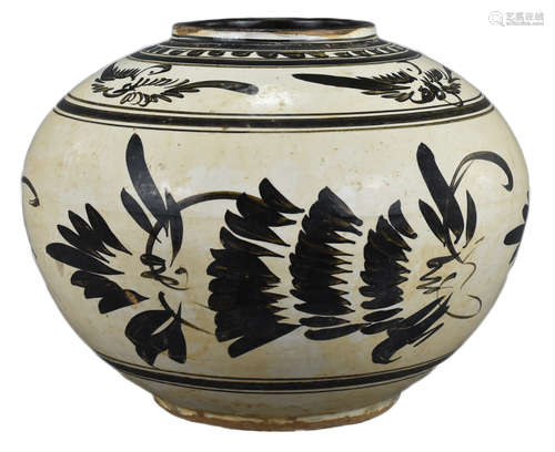 A Large Chinese Cizhou Type Stoneware Jar