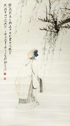 ZHANG DAQIAN (1899-1983) FAREWELL TO A GOOD FRIEND A Chinese painting, ink and colour on paper,