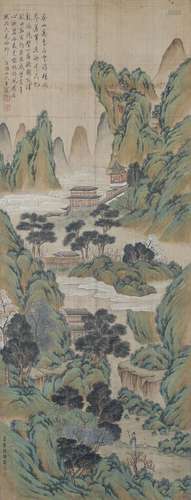 AFTER ZHAO BOJU (EARLY QING DYNASTY) LANDSCAPE A Chinese scroll painting, inscribed and signed by