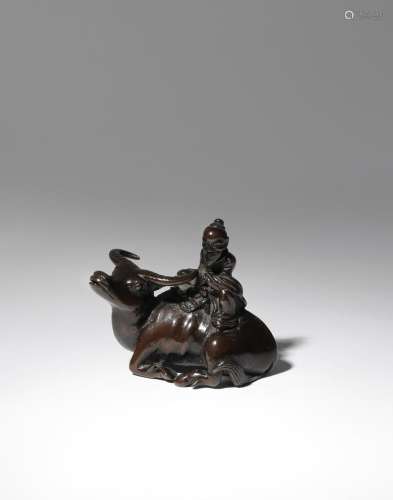 A SMALL CHINESE BRONZE 'LAOZI AND BUFFALO' WATER DROPPER MING/QING DYNASTY The founder of Daoism